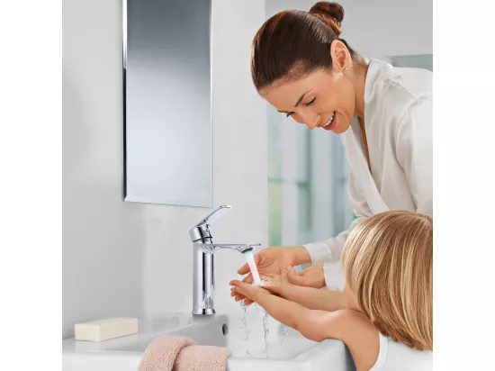 Robinet Salle de Bain Chromé Mitigeur de Lavabo à Deux Voies pour Salle de Bain Robinet de Lavabo en Laiton Robinetterie Moderne