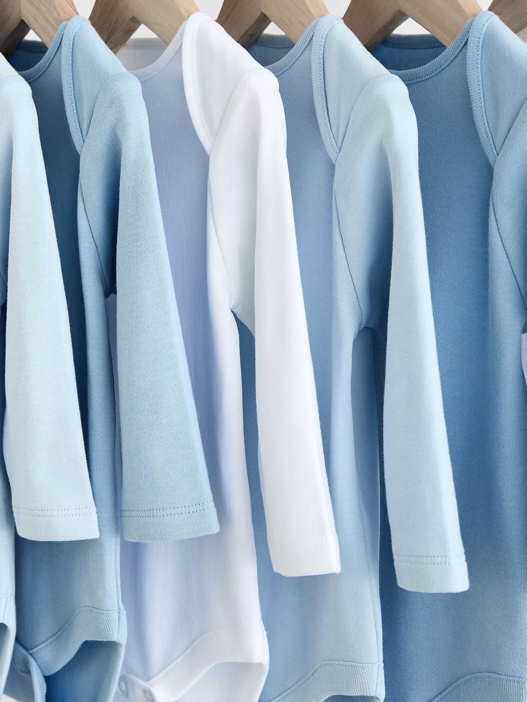 Blauw - Rompertjes met lange mouwen