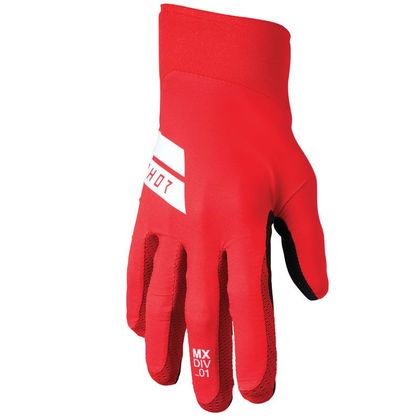 Gants cross Thor AGILE HERO RED WHITE 2023 - Rouge