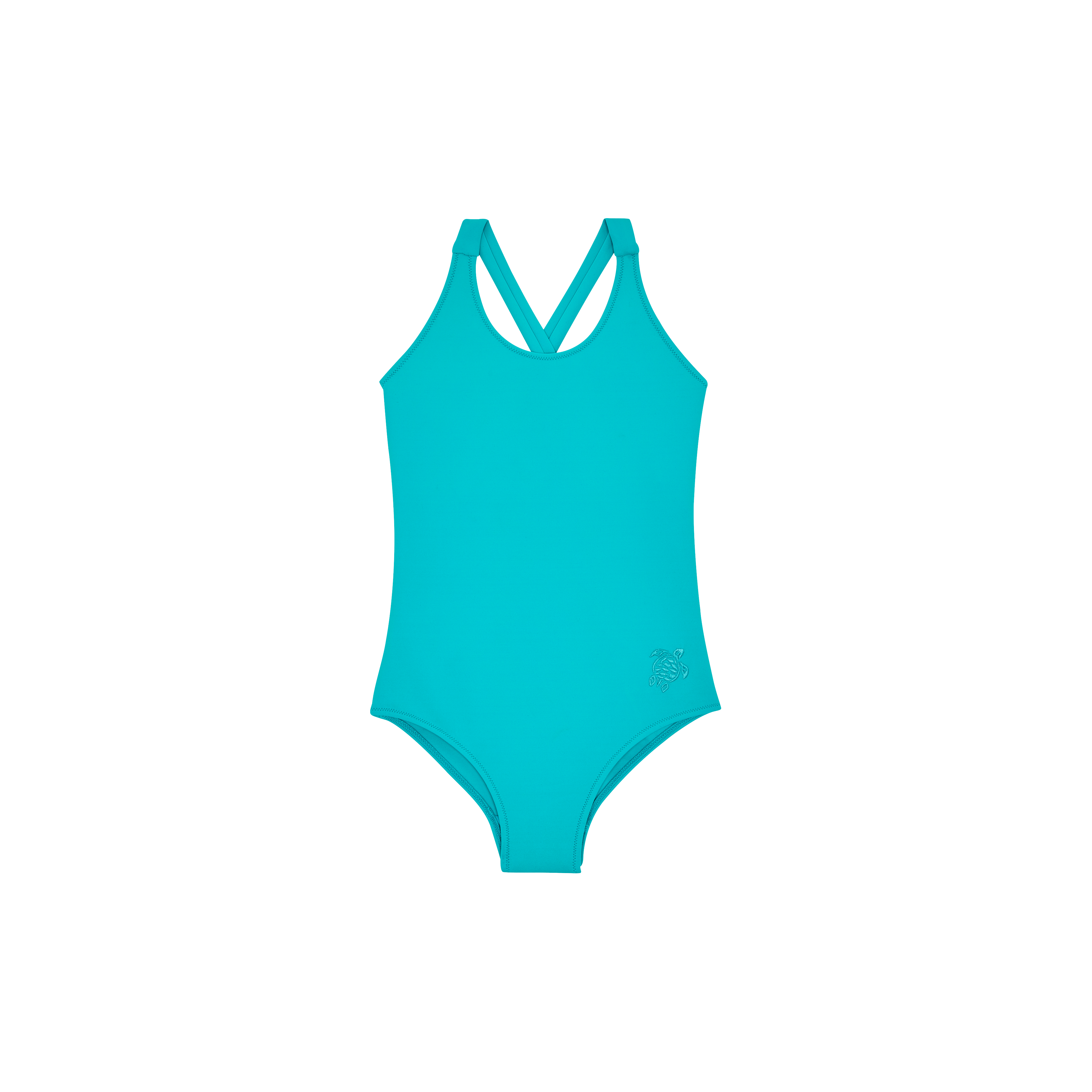 Maillot de Bain Une Pièce Bretelles Croisées Uni