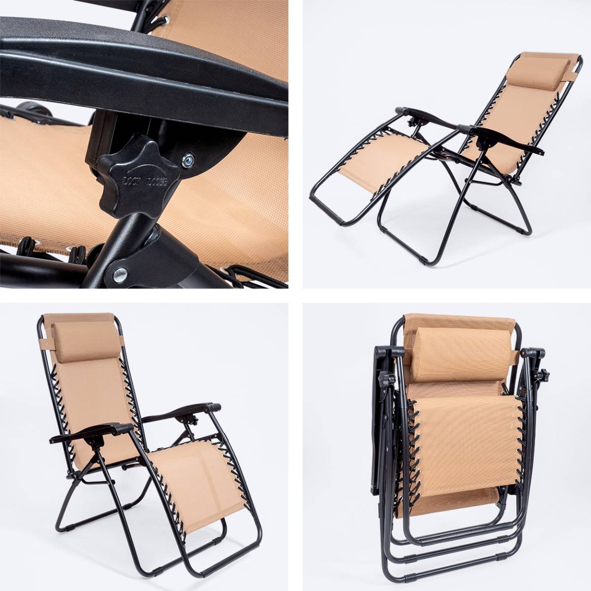 LifeGoods set van 2 relaxstoelen - Beige