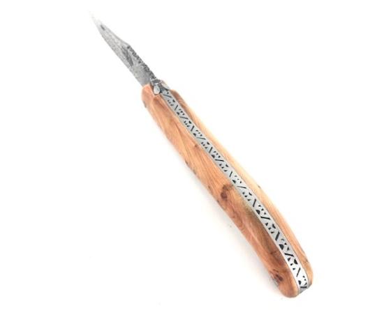 Laguiole Tradition 12 cm - damas - Genévrier Couteau de Poche Forge de Laguiole
