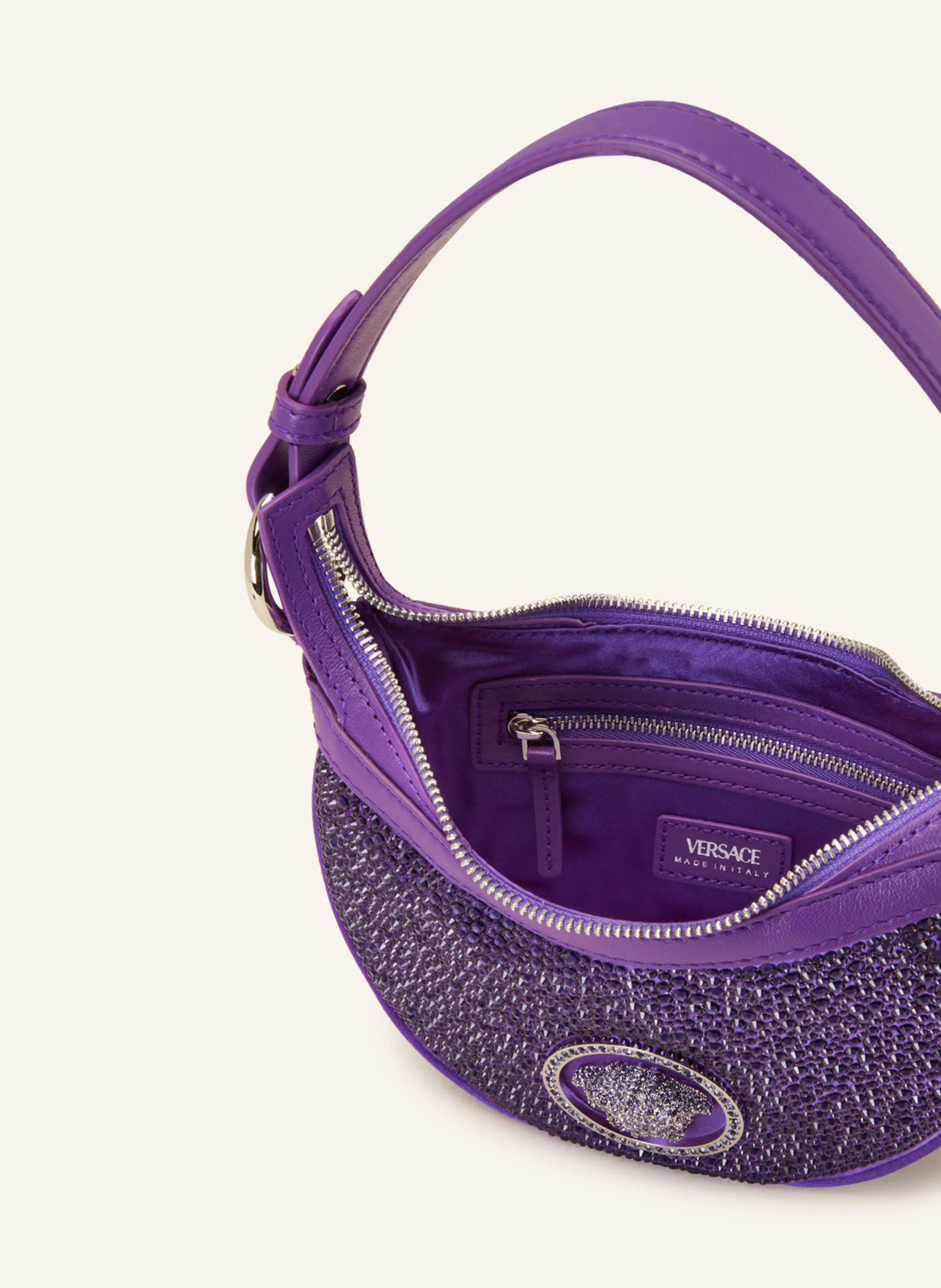 VERSACE Handtasche mit Schmucksteinen