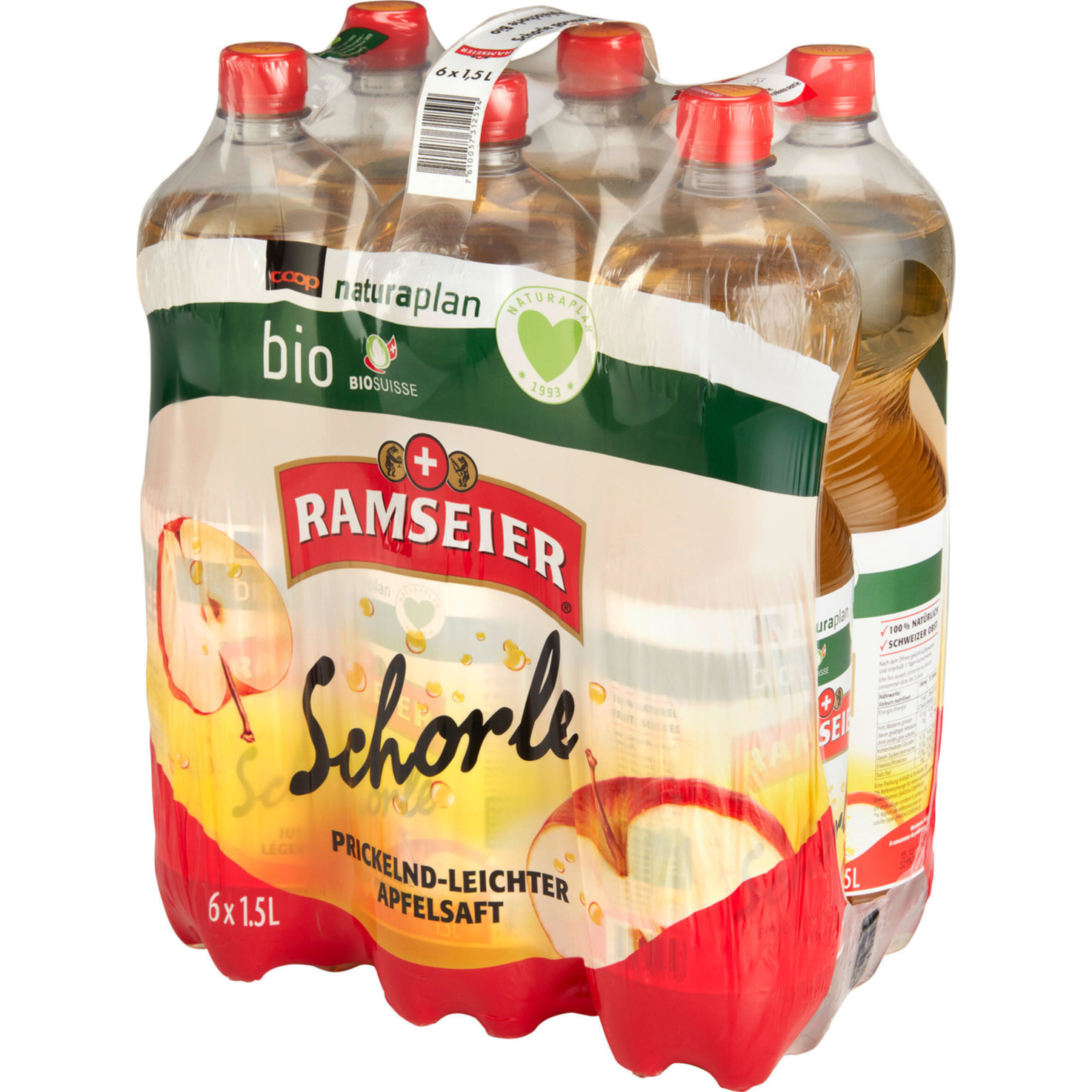 Ramseier Naturaplan Bio Apfelschorle 6x1,5l