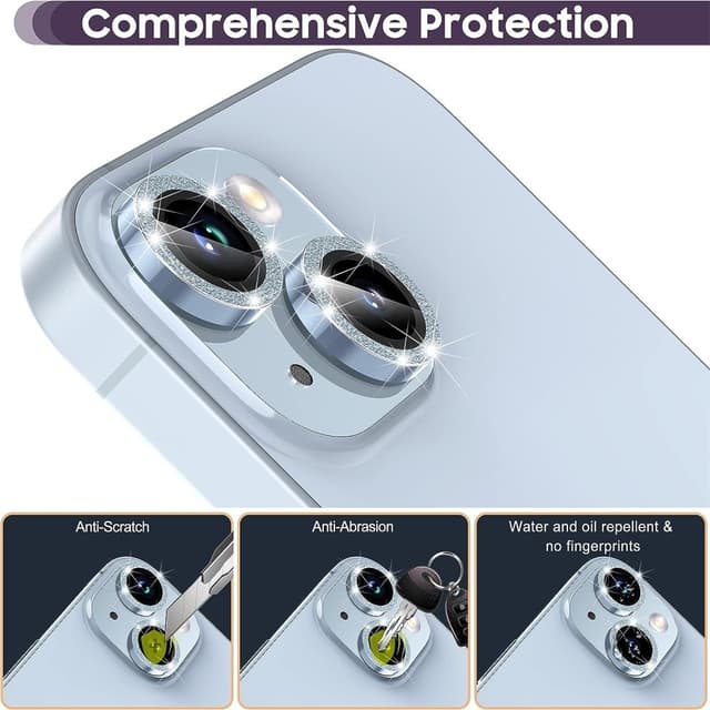 Til iPhone 15 / 15 Plus Lens Glitter