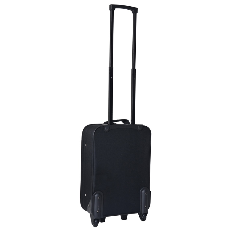 MALA DE CABINE FLEXIVEL AUCHAN ESSENCIAL 2 RODAS PRETO 50CM