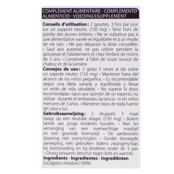Óleo Essencial de Eucalipto Limão Pranarom 10ml