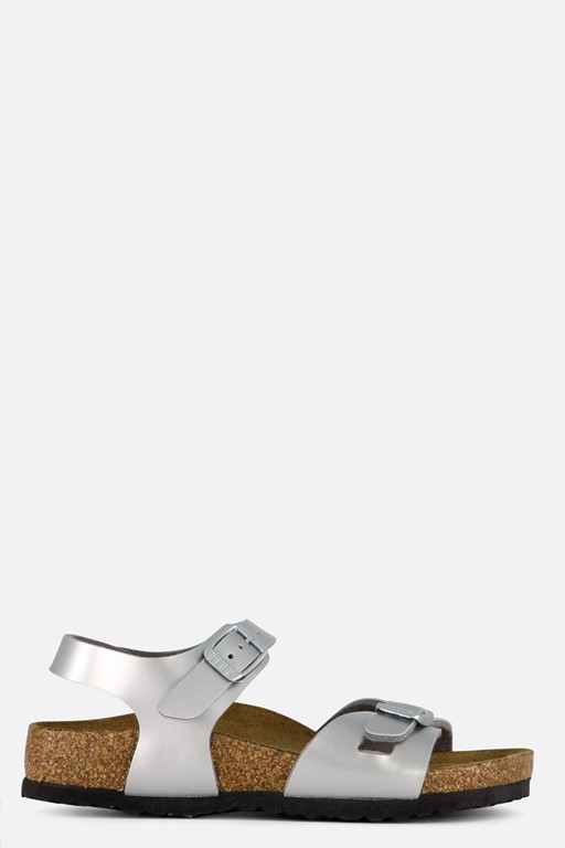 Birkenstock Rio Kids Sandalen zilver Imitatieleer