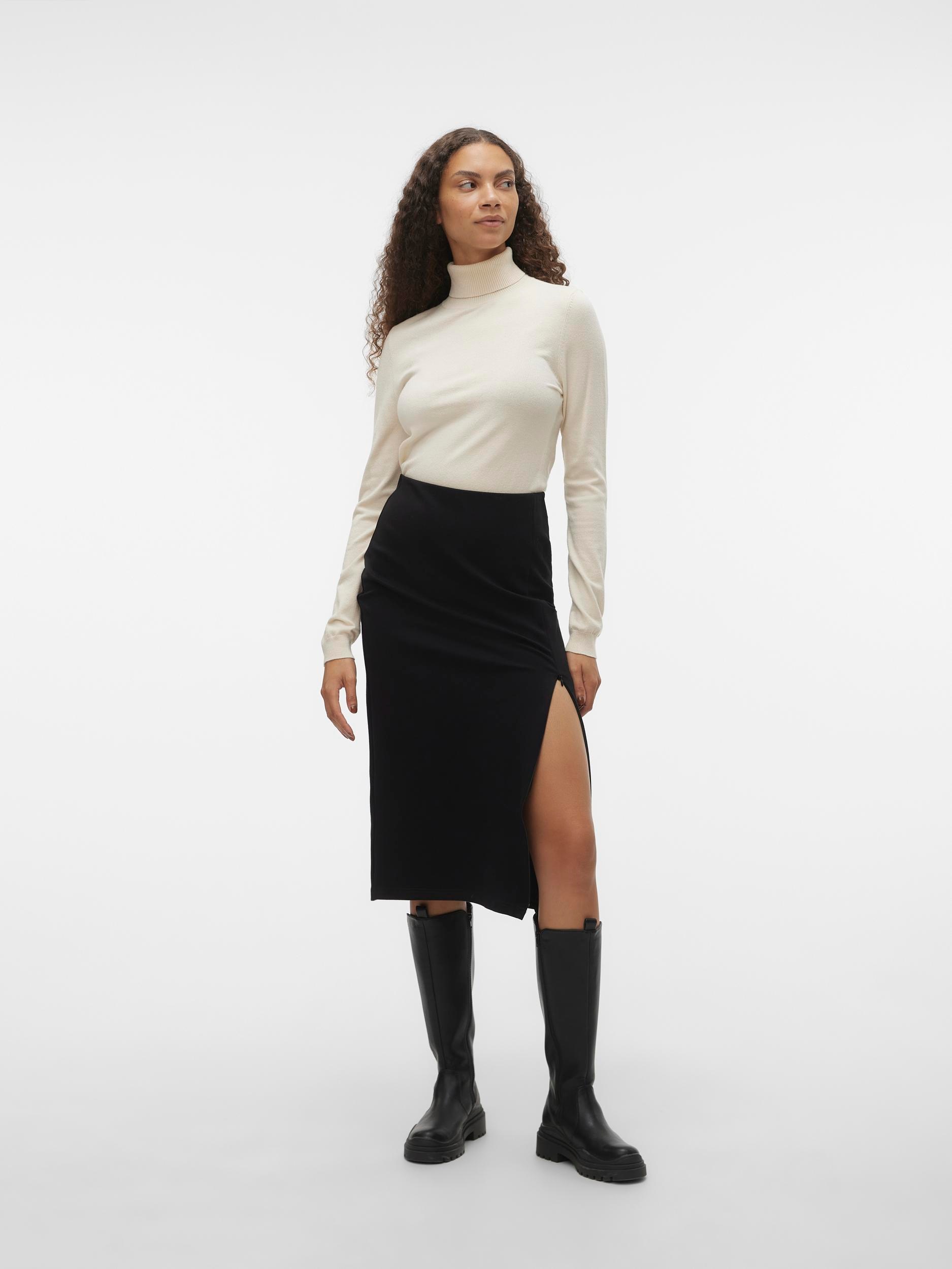Vero Moda Rollkragenpullover »VMHAPPINESS LS ROLLNK PULLOVE GA BOO REP«