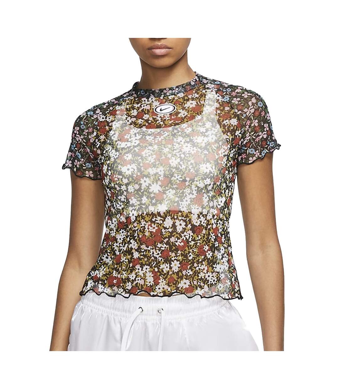 Croc Top Vert à motifs floraux Femme Nike Mesh AOP