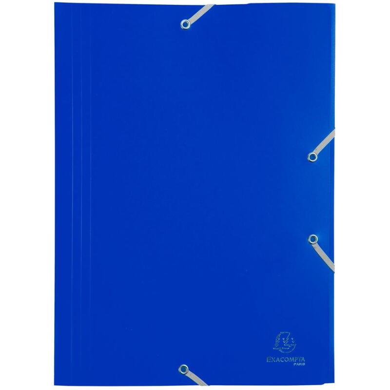 Chemise à élastiques 3 rabats polypropylène 4/10e Opaque Eco - A4 - Couleurs assorties