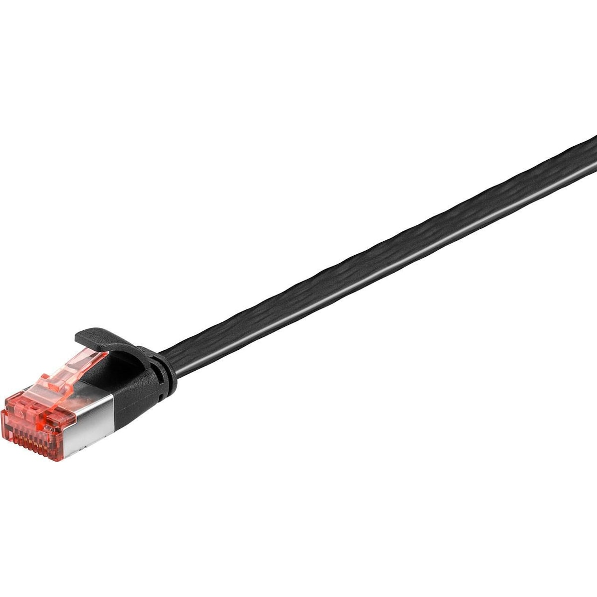 Goobay CAT 6 flat patch kabel U/FTP, svart