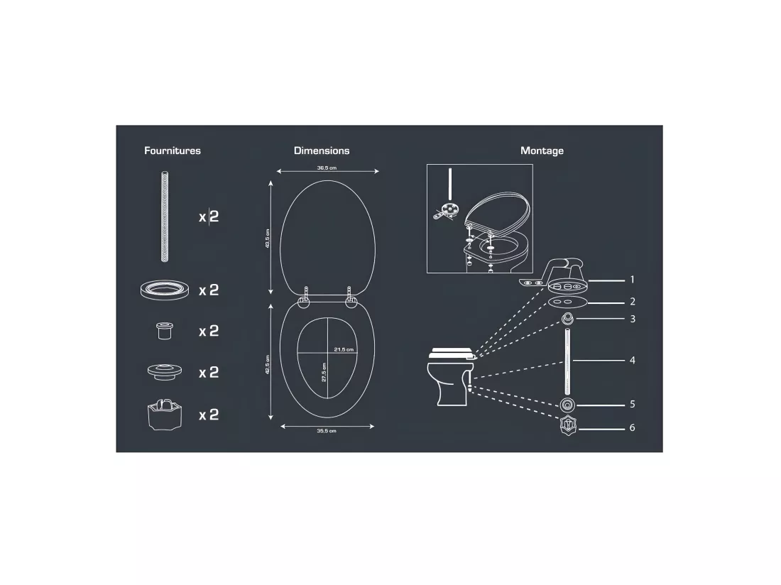 Abattant WC effet bois CARNAC