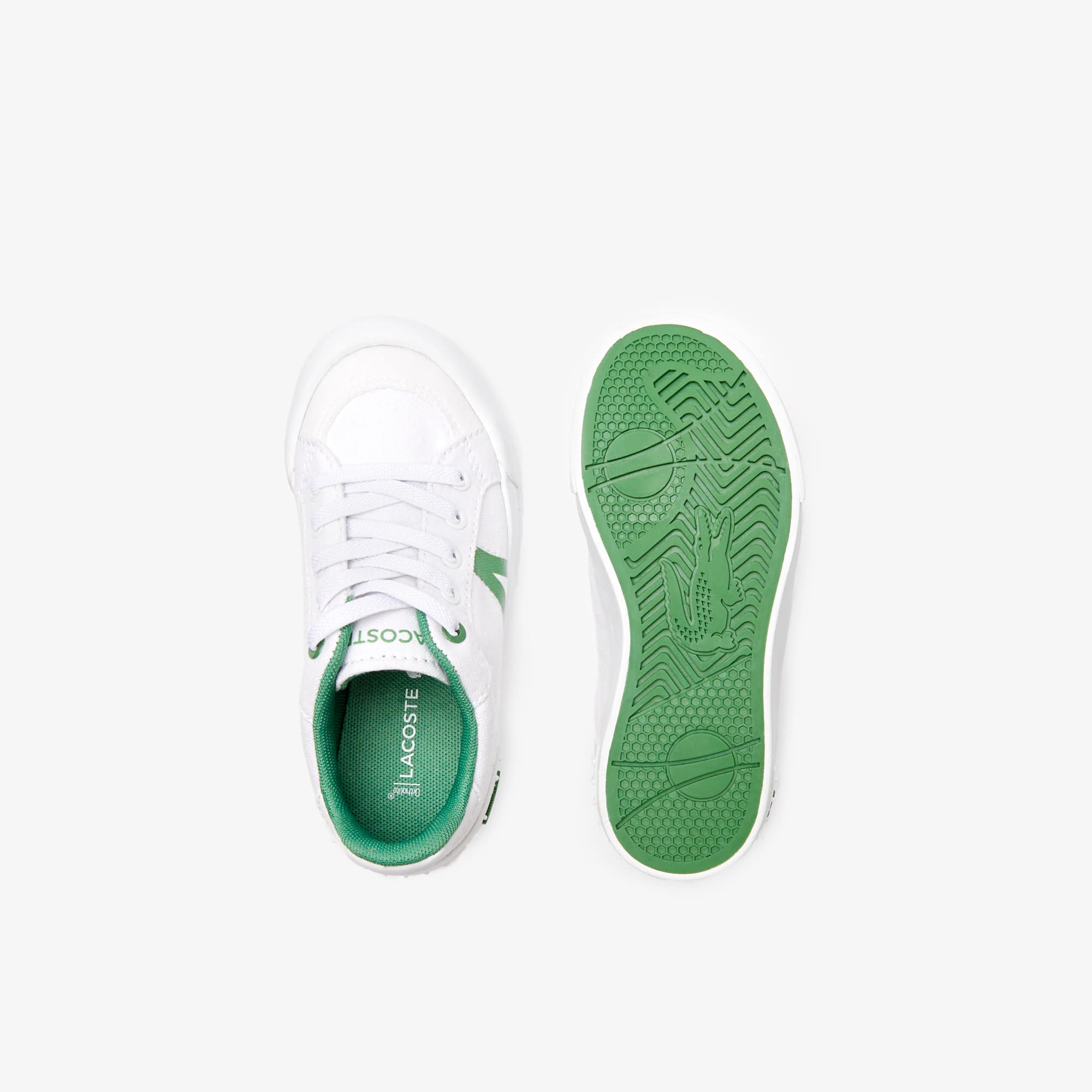 Sneakers L004 bébé Lacoste en textile Chaussures - Blanc - Lacoste - Enfant