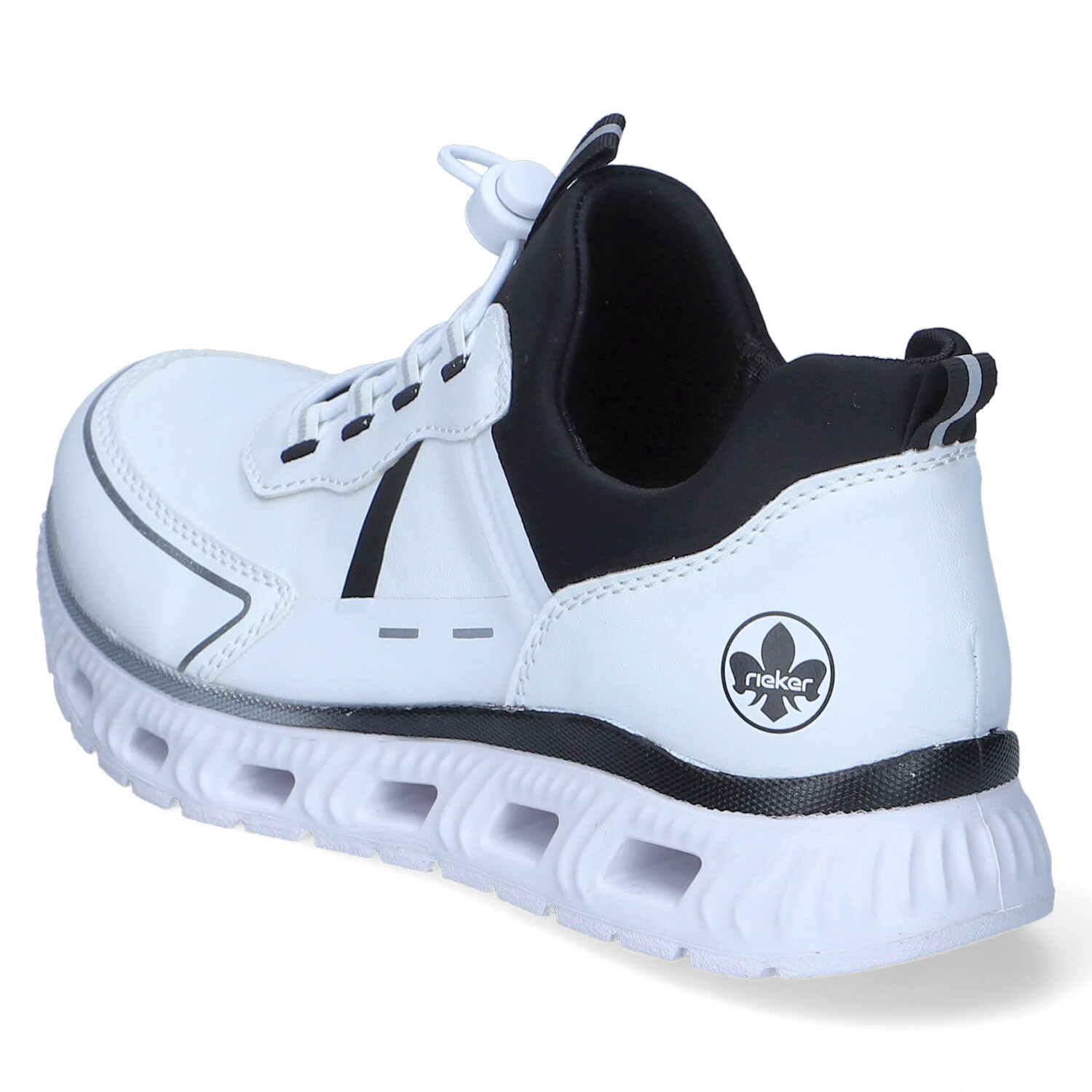 Rieker Slip-On-Sneaker - weiss/bianco/schwarz/schwarz