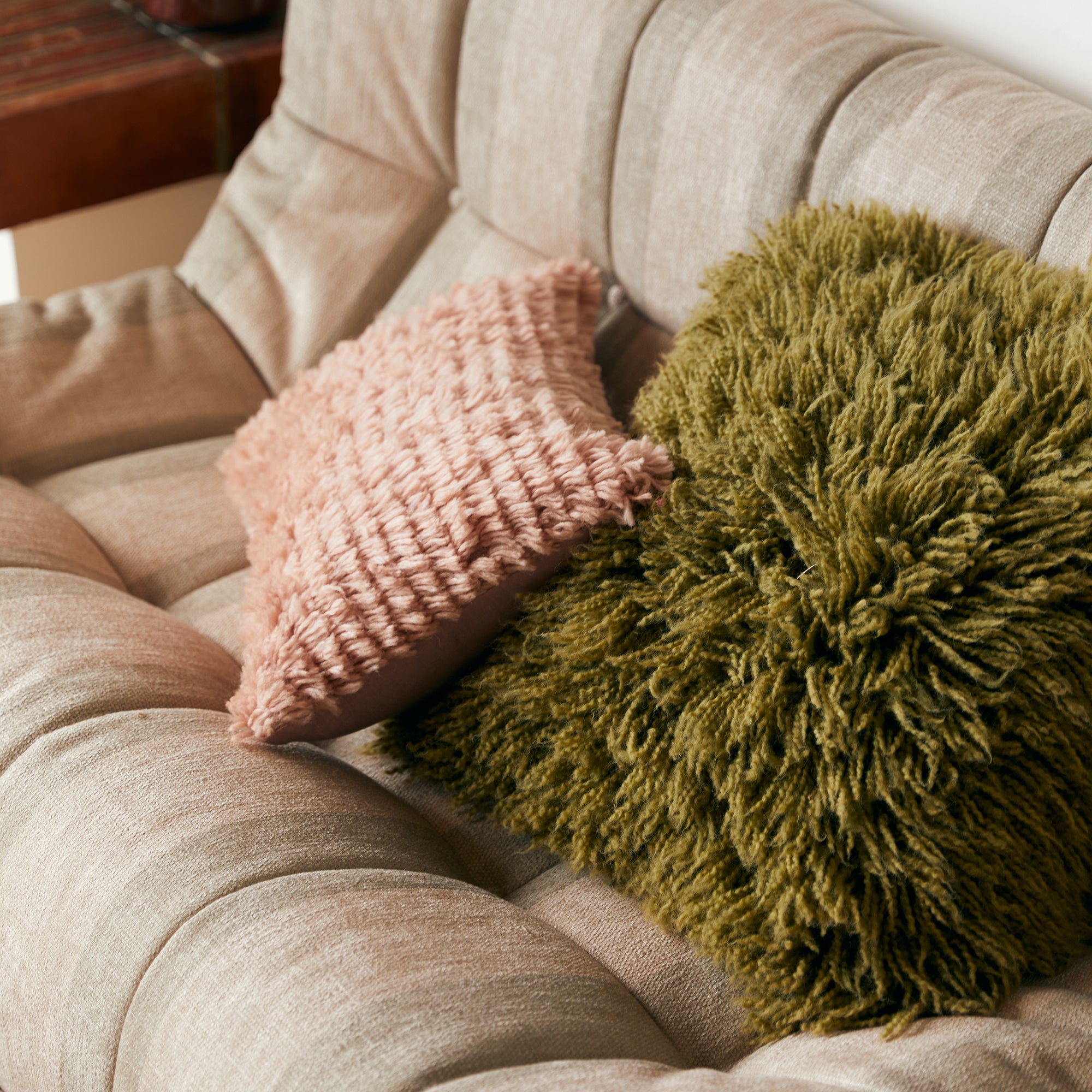 HKliving Fluffy Sierkussen 60 x 40 cm - Blush