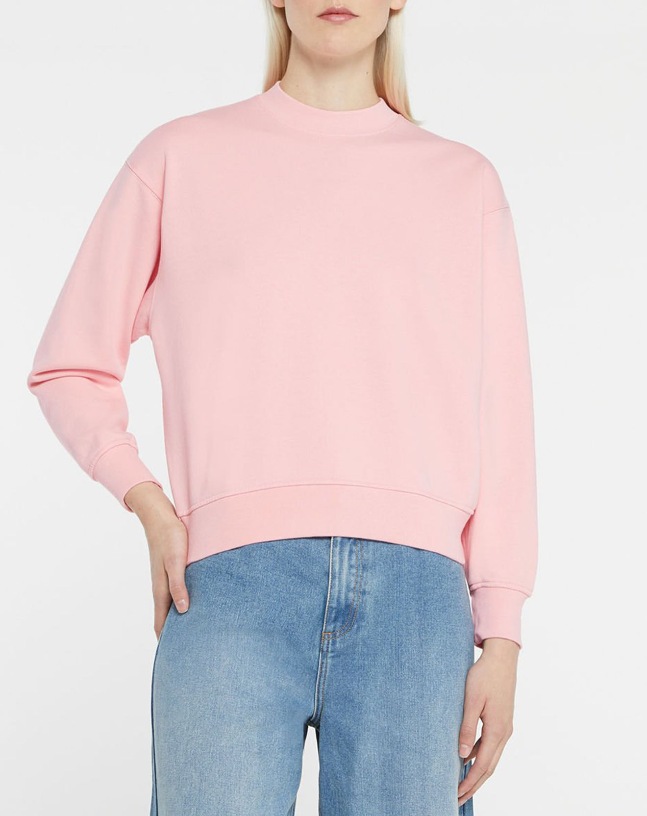 Galeries Lafayette Sweat court en Coton bio molletonné Billie rose