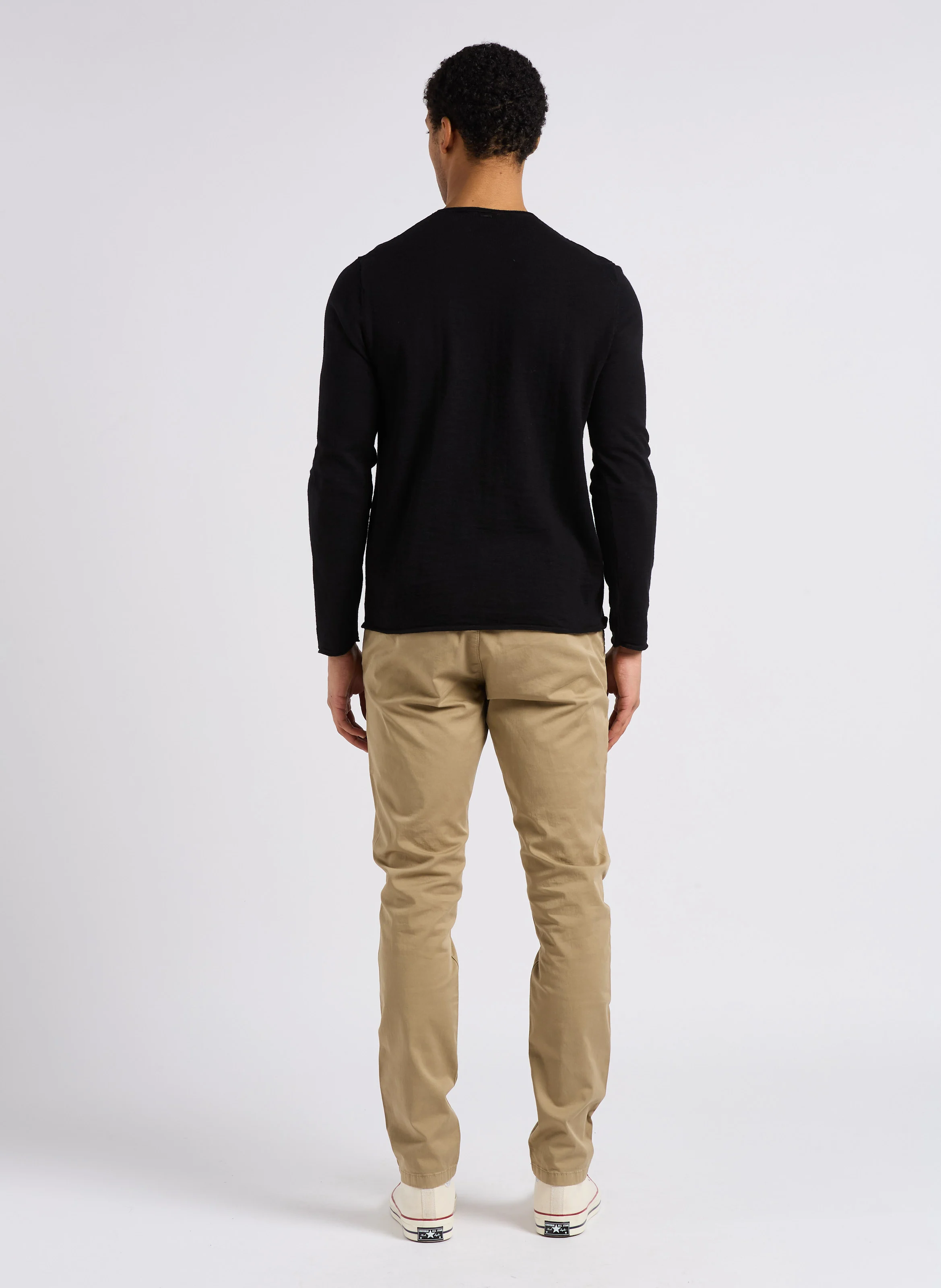 Pantalon chino en coton stretch | Beige