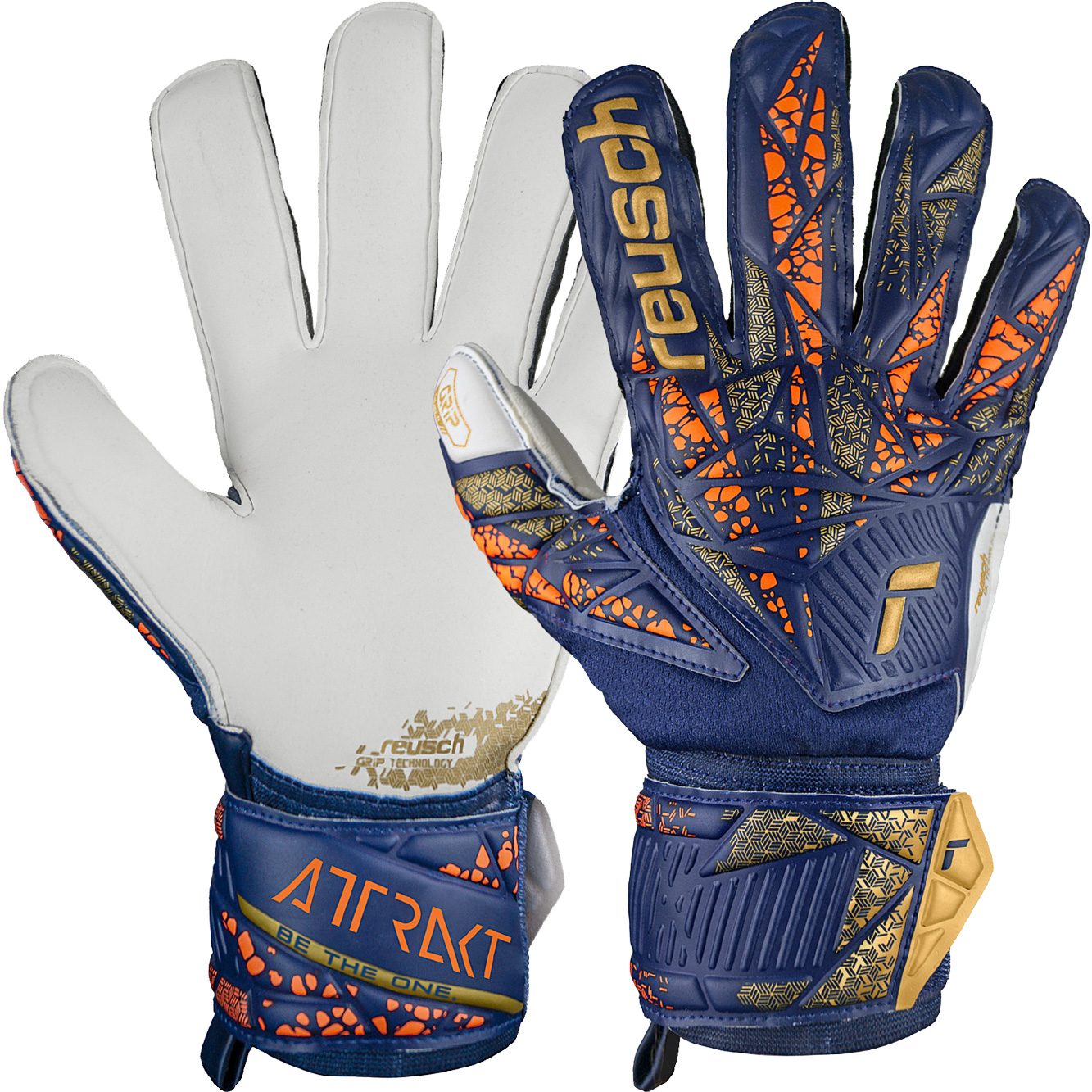 Reusch Attrakt Grip Torwarthandschuhe premium blue