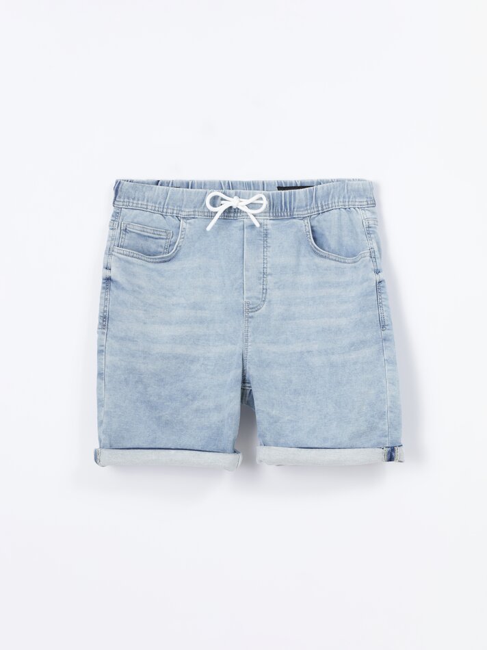 Bermuda de ganga jogger - Azul claro