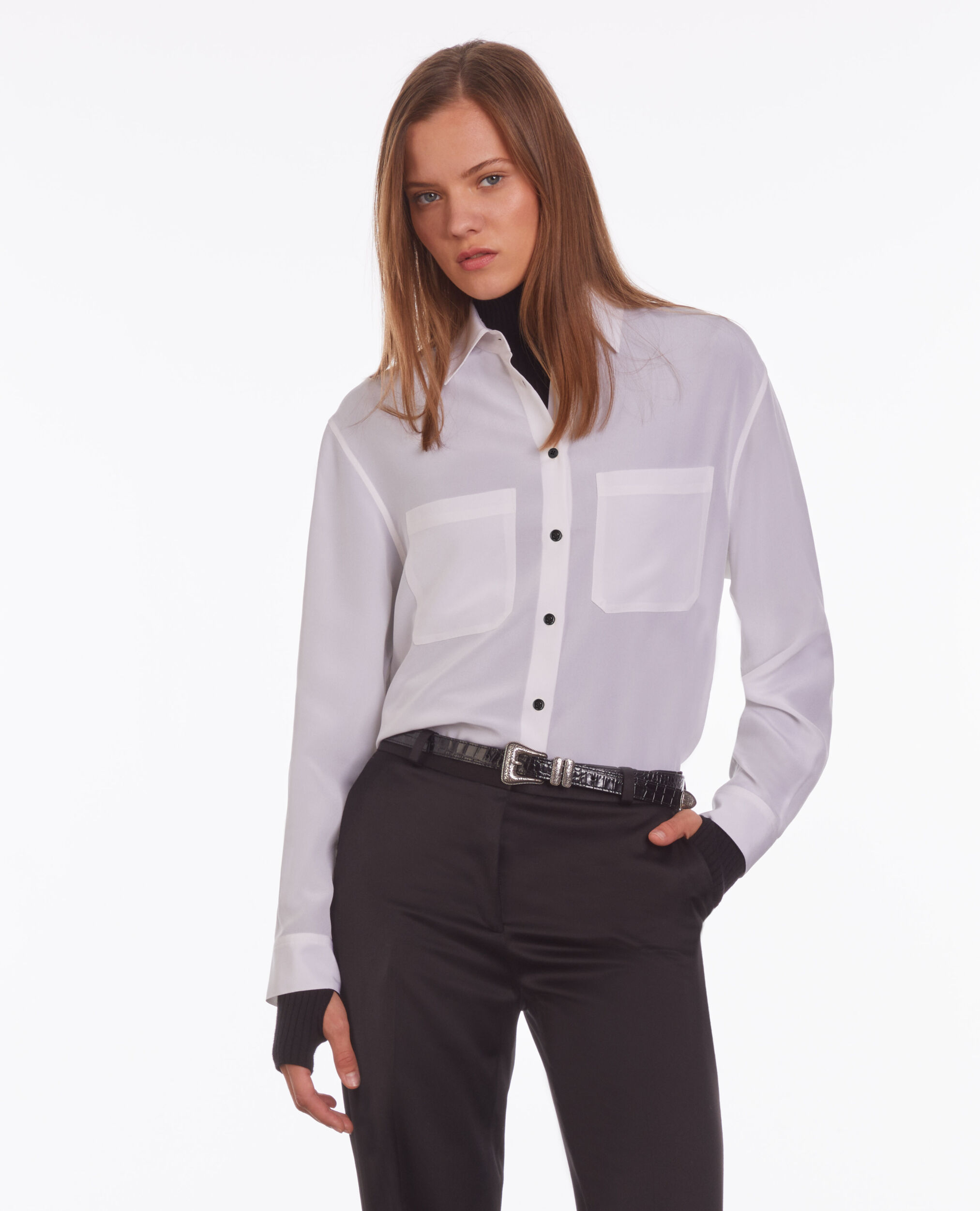 Chemise blanche en soie