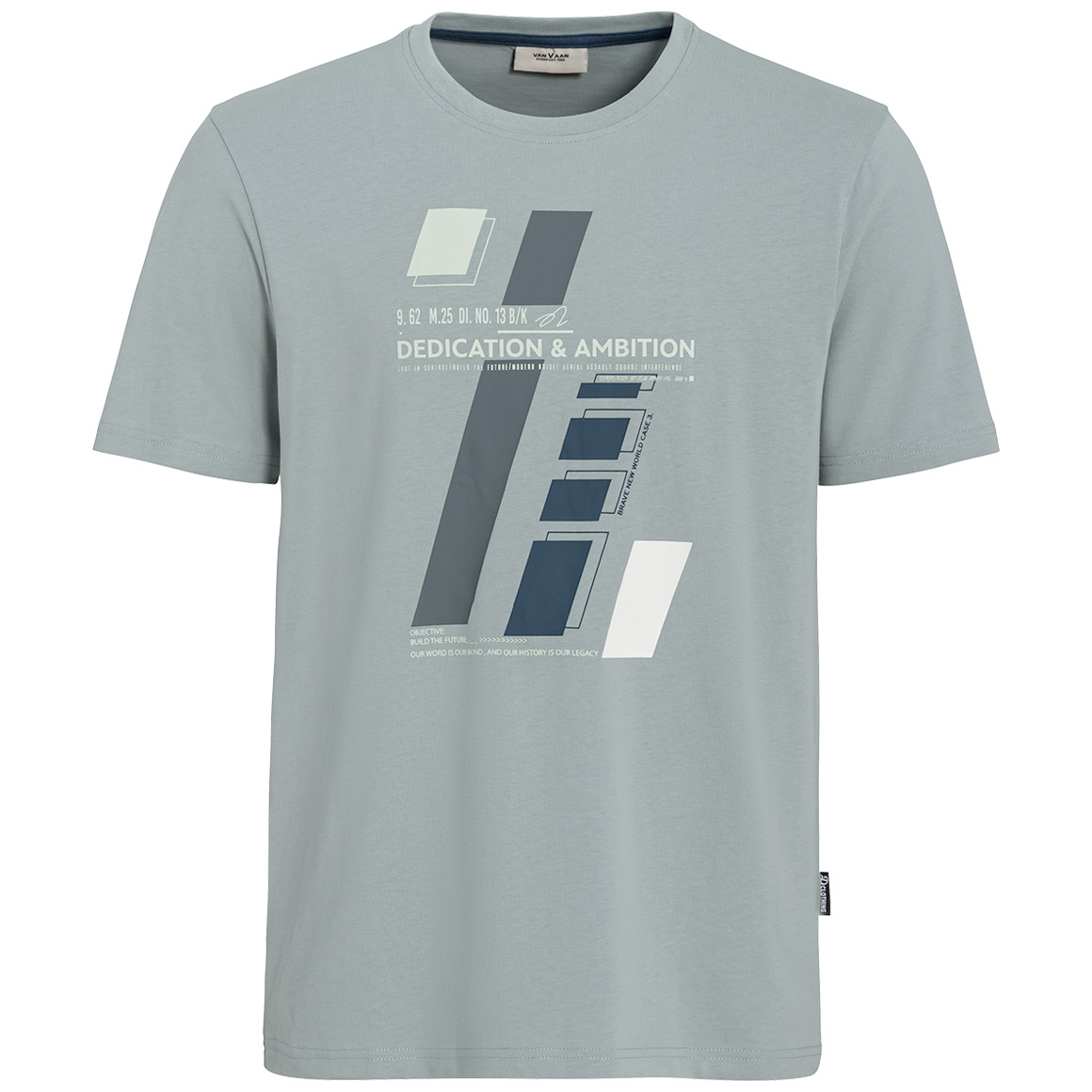 VanVaan Denim Herren T-Shirt mit Brust-Print salbei