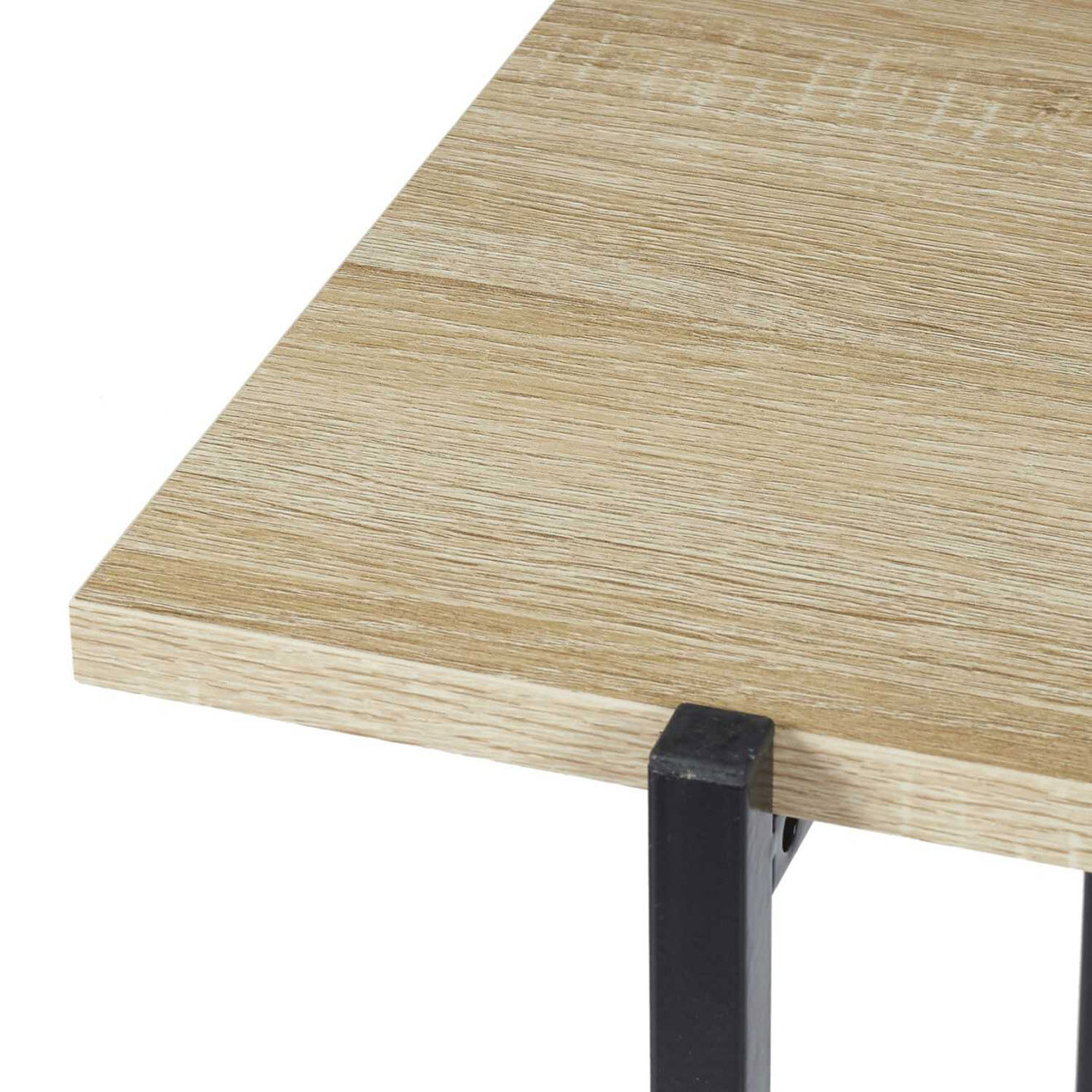Home Deco Factory Console Loka marron/noir - 80x82x30 cm