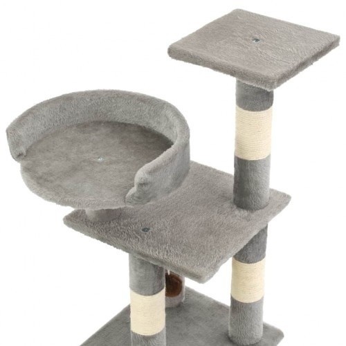 Arranhador para gatos com corda de sisal, cinza