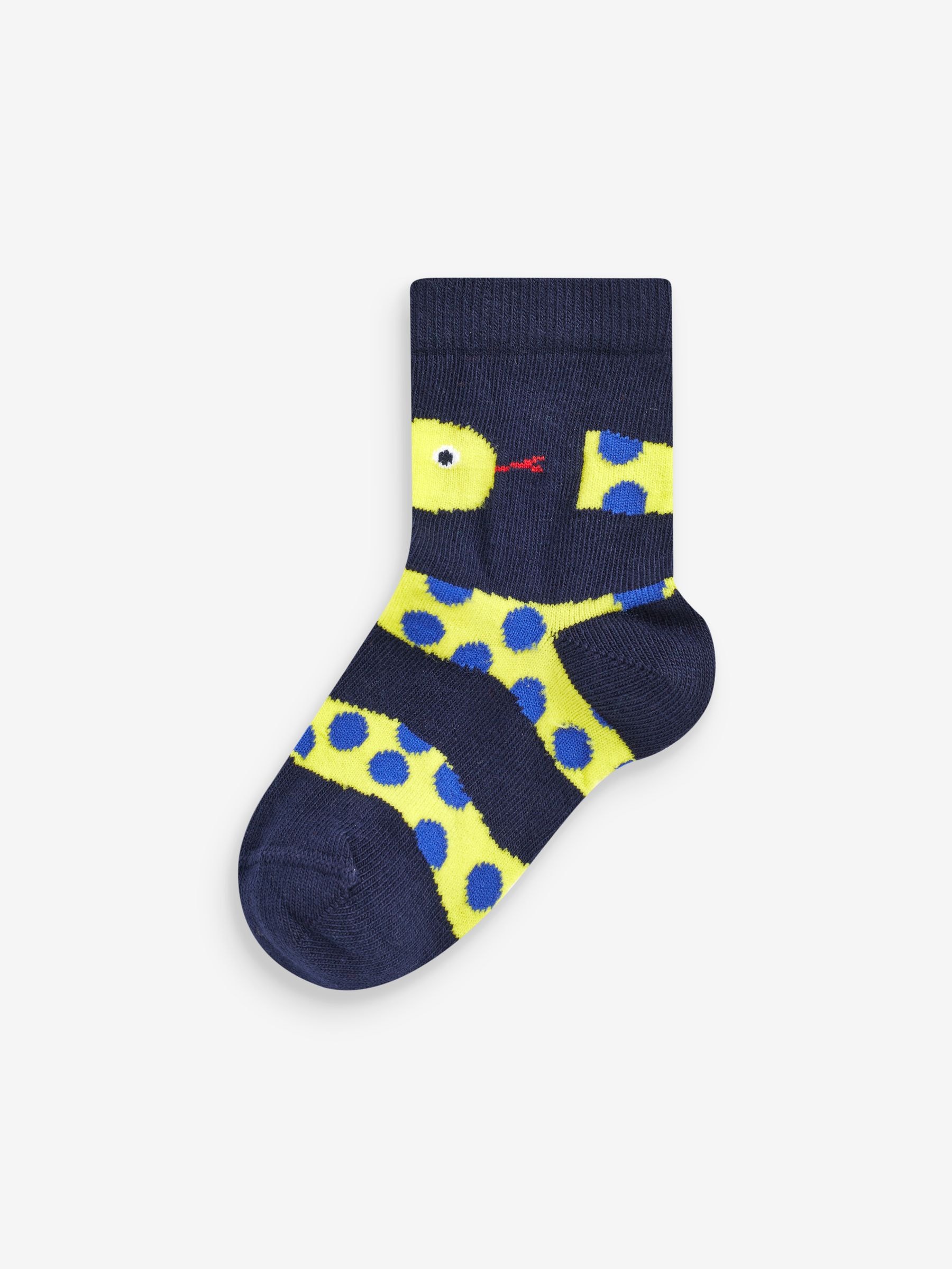 Rood/blauw/groen met dierenprint - Verpakking van 7 paar sokken met hoog aandeel katoen