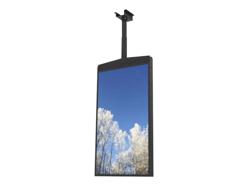 HI-ND Ceiling Solution - Monteringssæt (etui) - dobbeltsidet - for digital skiltning LCD-panel - metal - sort, RAL 9005 - skærmstørrelse: 55