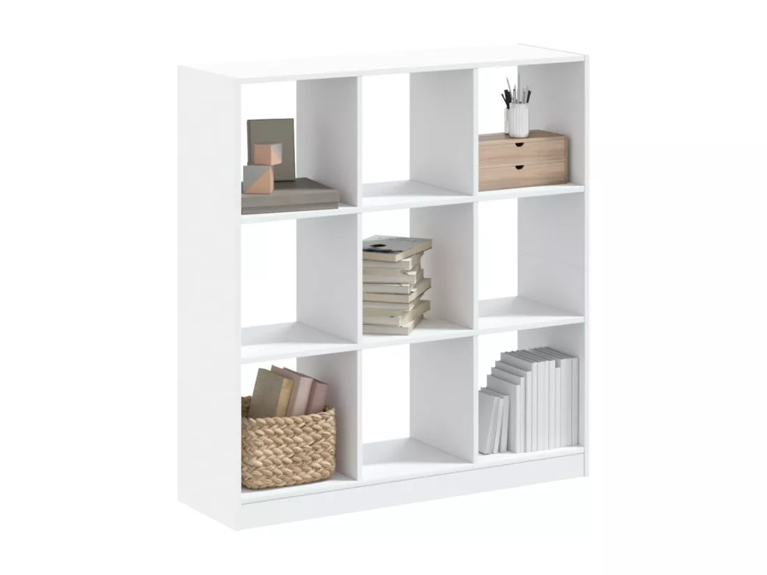 Bibliothèque blanc 102x32x108 cm bois d'ingénierie