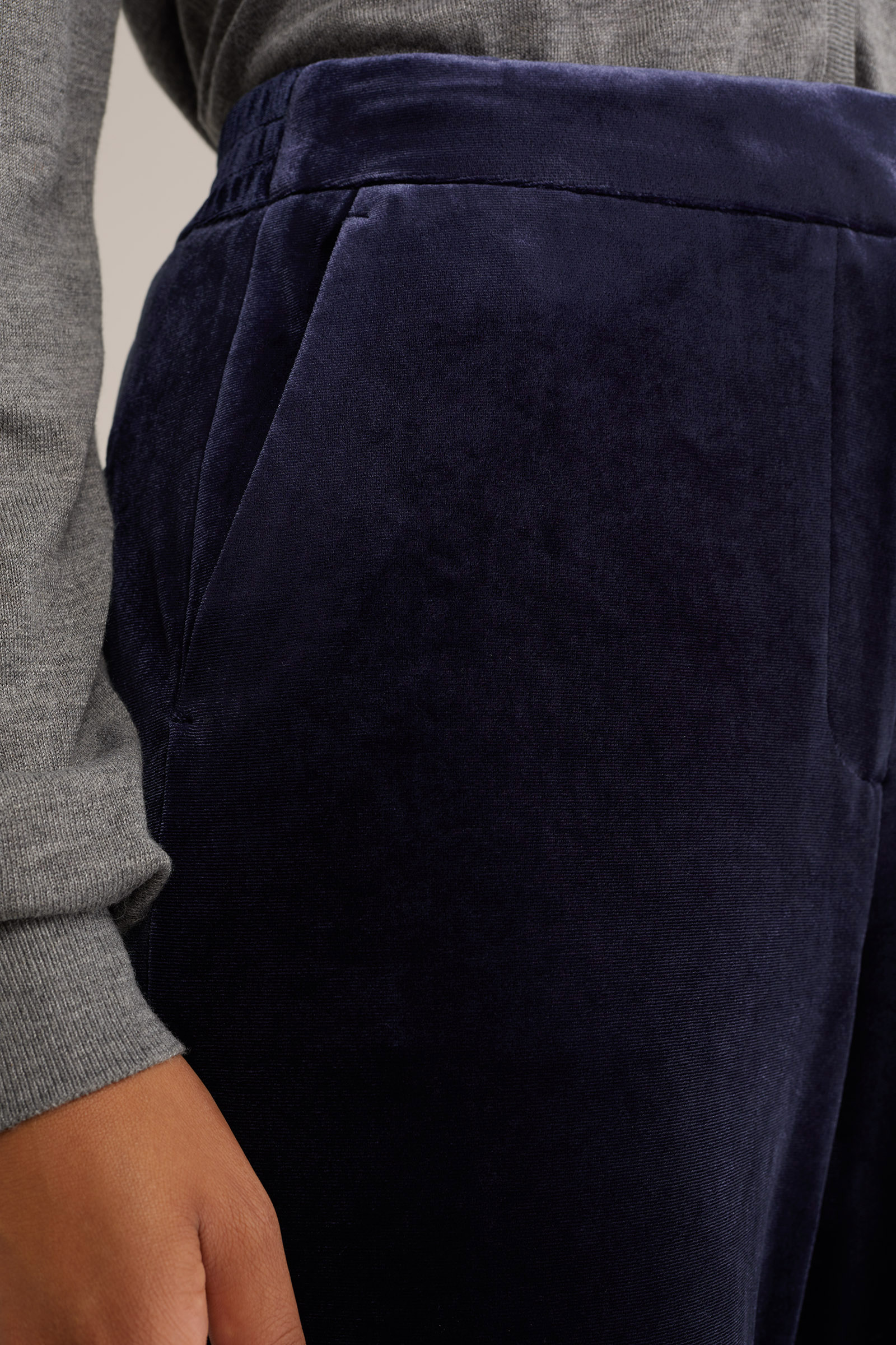 wide leg pantalon van velvet WE Fashion Blauw