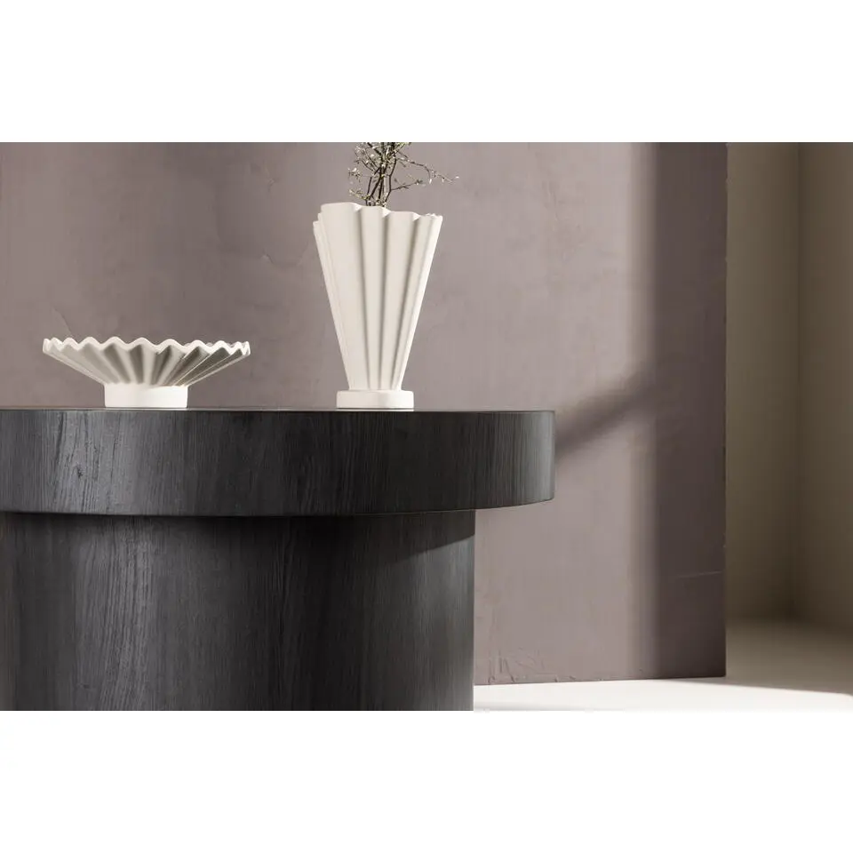 Salontafel Zwart Hout - Ø80x50cm - Malung