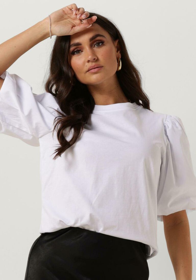 NOTRE-V witte notre-v t-shirt nv-dolf puff sleeve top