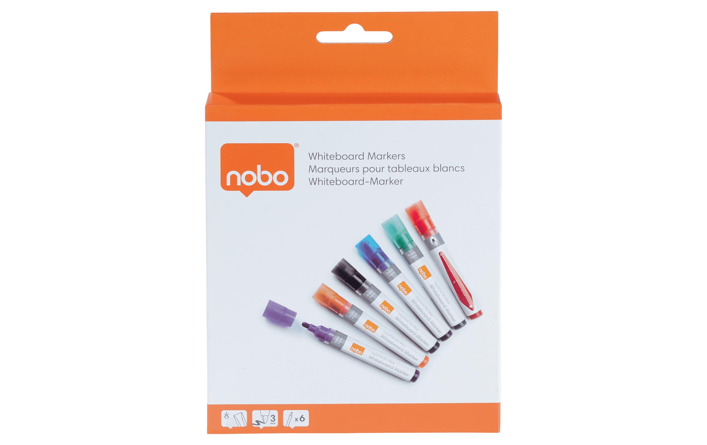 Liquid Ink Boardmarker, trocken abwischbar, 6 Stück3-in-1 Liquid Ink Boardmarker liefern auf Whiteboards, Flipcharts und OHP-Folien ein klares, farbintensives Schriftbild. Packungsinhalt: 6 trocken abwischbare Boardmarker mit 3-mm feiner Standard
