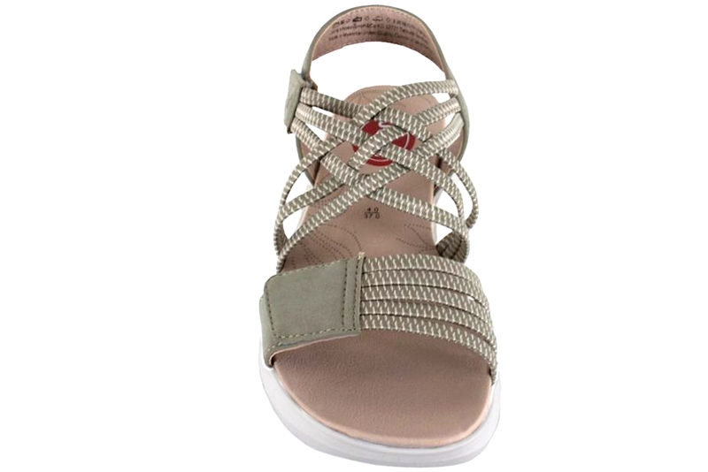 JANA SANDAL I GRØNT PU