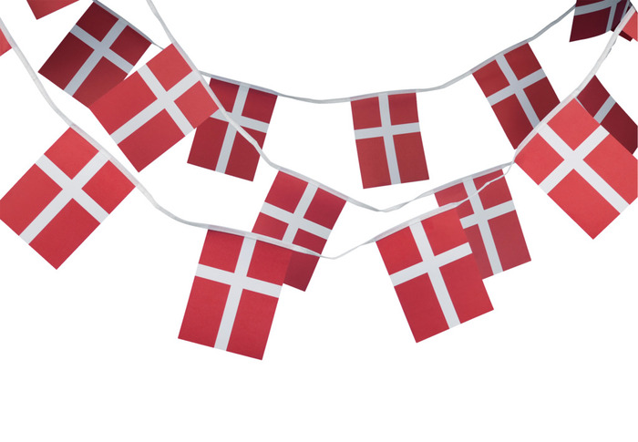 Guirlande m/20 stk. papirflag