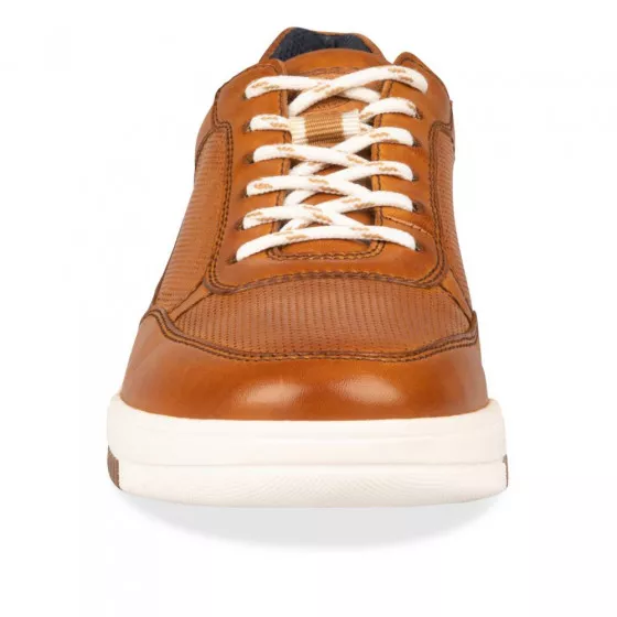 Baskets COGNAC DENIM SIDE CUIR