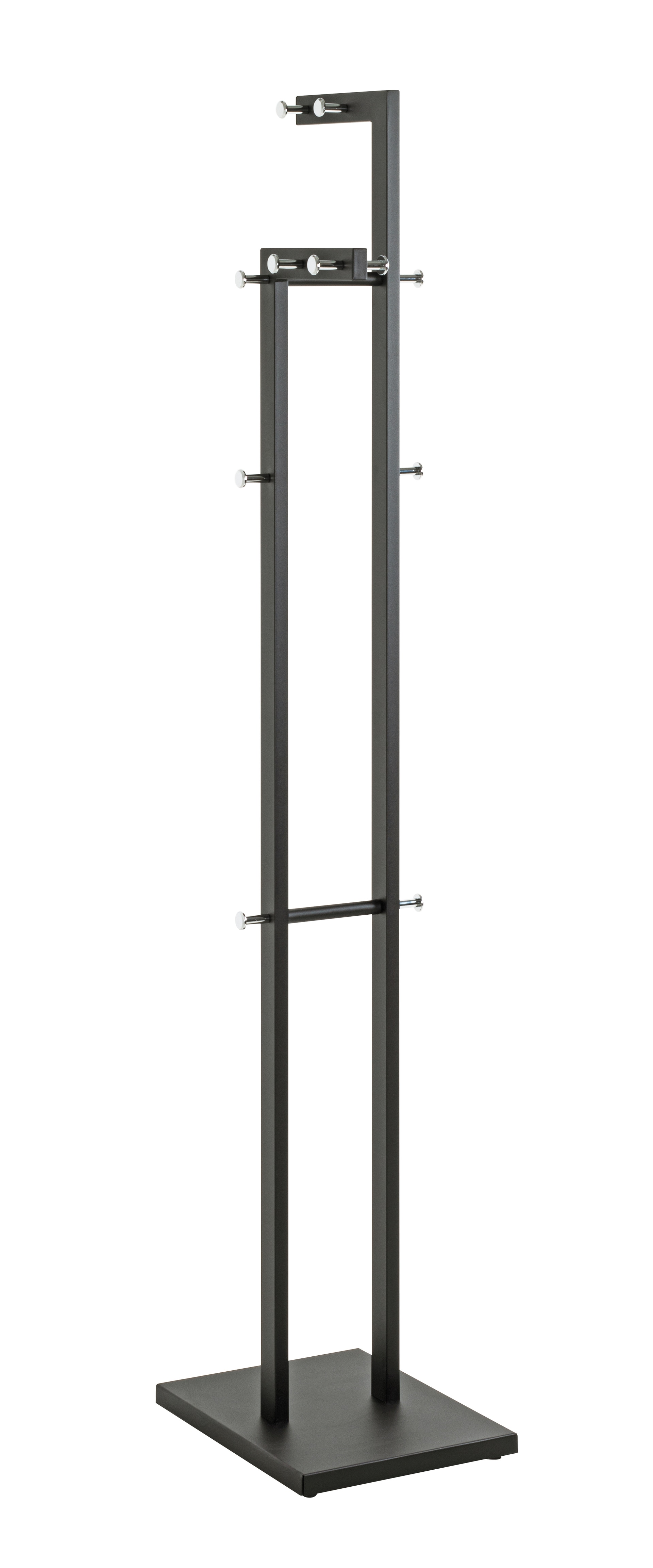 Garderobenständer 42 x 175 cm schwarz/chromfarbig