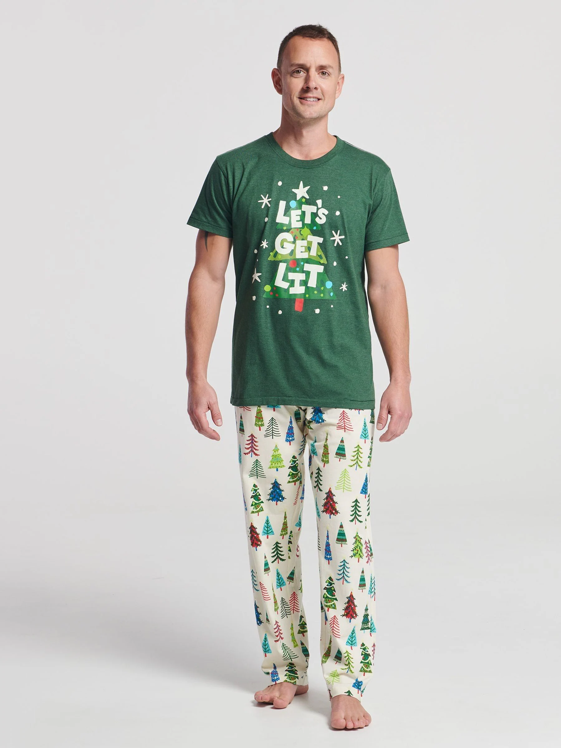Hatley Natural Christmas Tree Pyjama Bottoms
