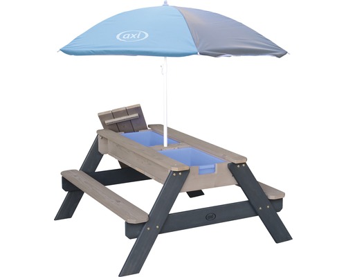 Kinderpicknicktafel AXI Nick, hout, antraciet