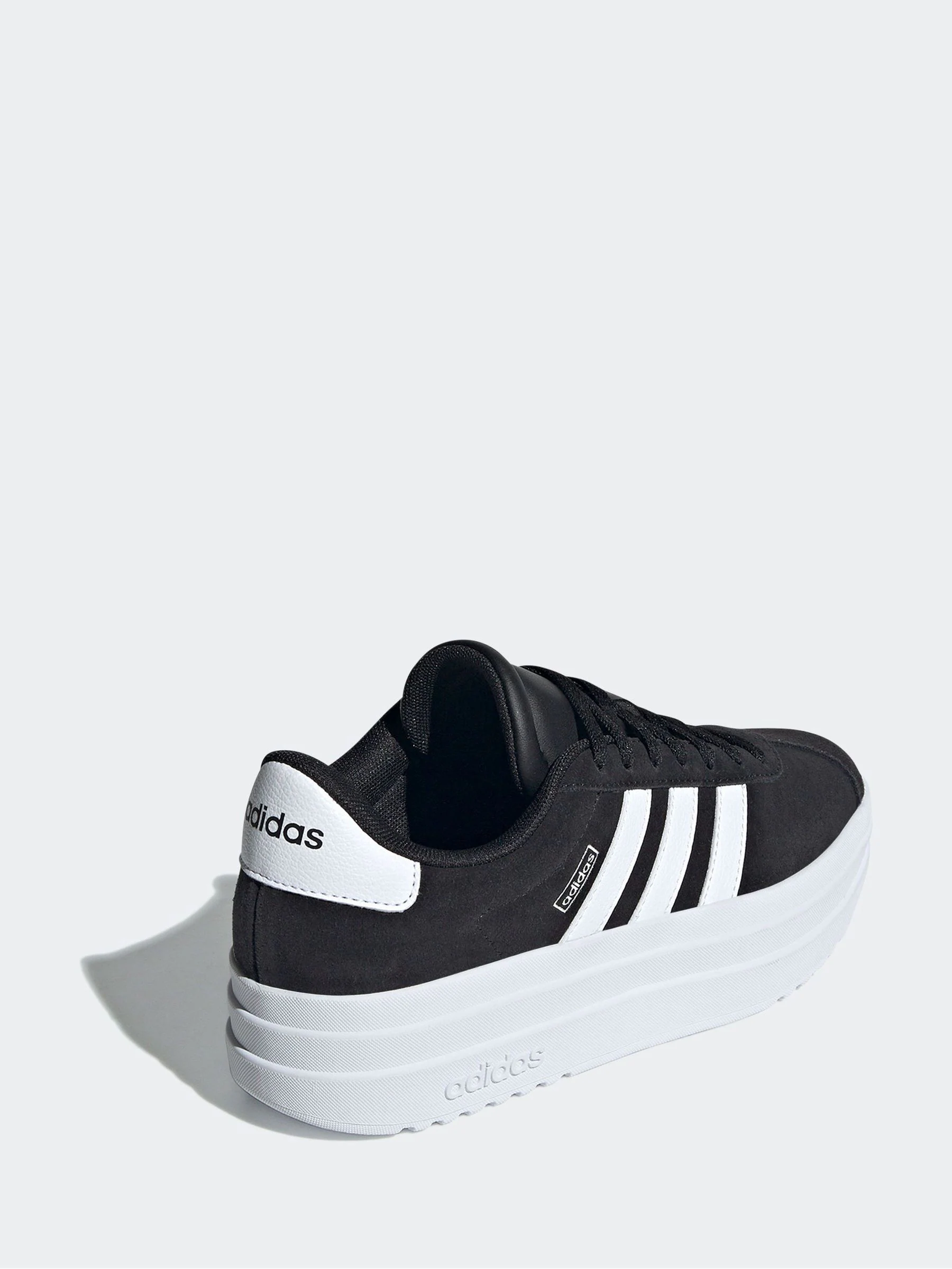 Zwart/wit - adidas VL Court Bold Lace Junior Trainers