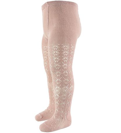 Condor Strumpfhosen - Pink m. Lochmuster
