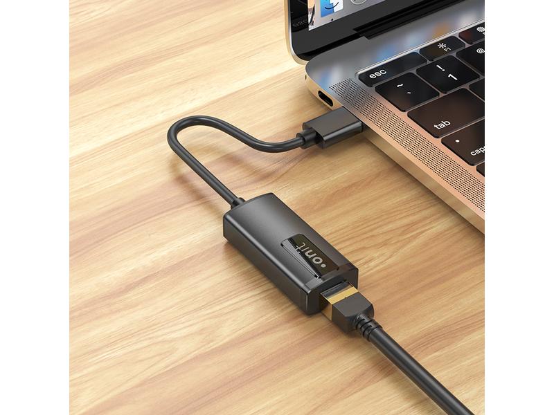 onit Netzwerk-Adapter USB-A – RJ45 Gigabit-LAN Kompakter Adapter für Mobilgeräte ohne RJ45-Anschluss