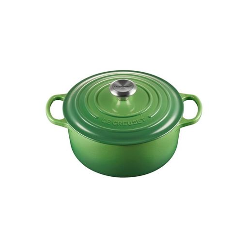 Le Creuset Signature Rund Støbejernsgryde, Bamboo Green, 4,2 L