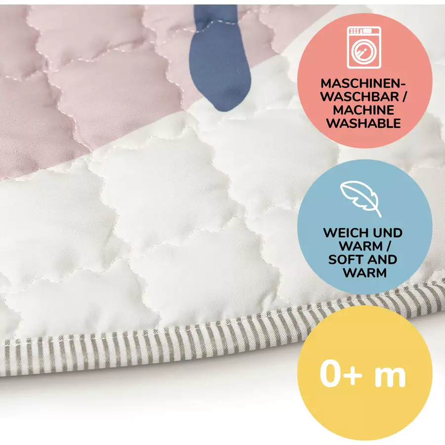 Hakuna Matte Gesteppte Krabbeldecke – Boho Blätter