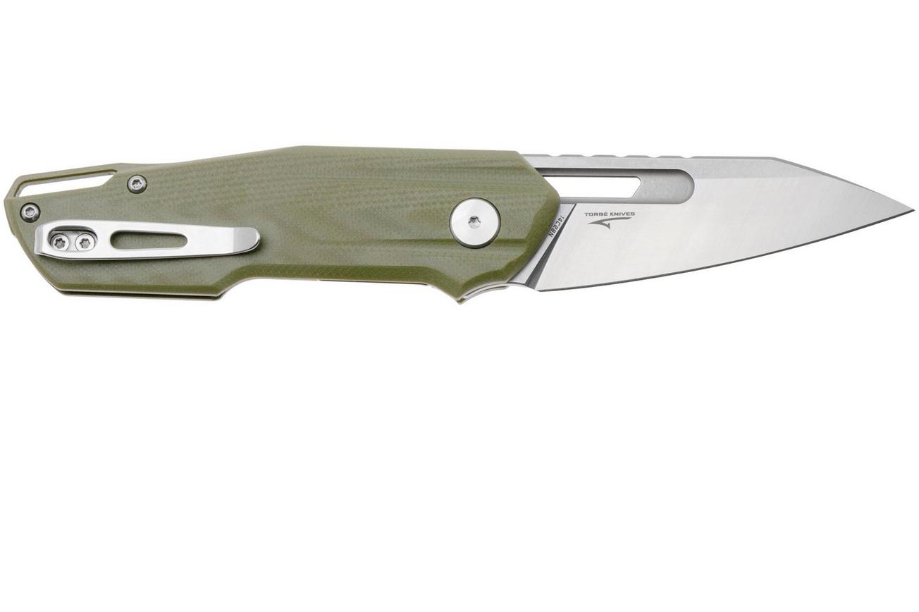 Bestech Toddler BG64B Satin 14C28N, Green G10, zakmes