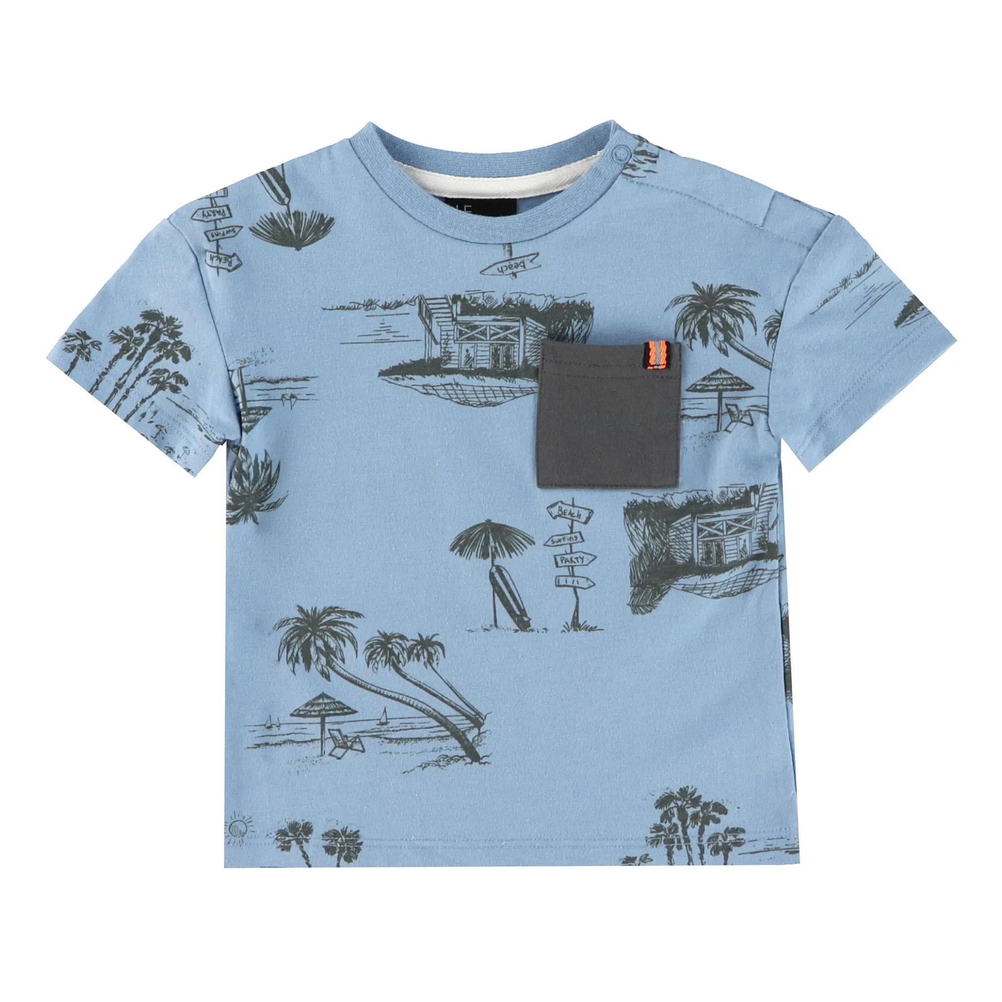 Chat Botté T-shirt Imprimé Tiki Vibe 3-24mois