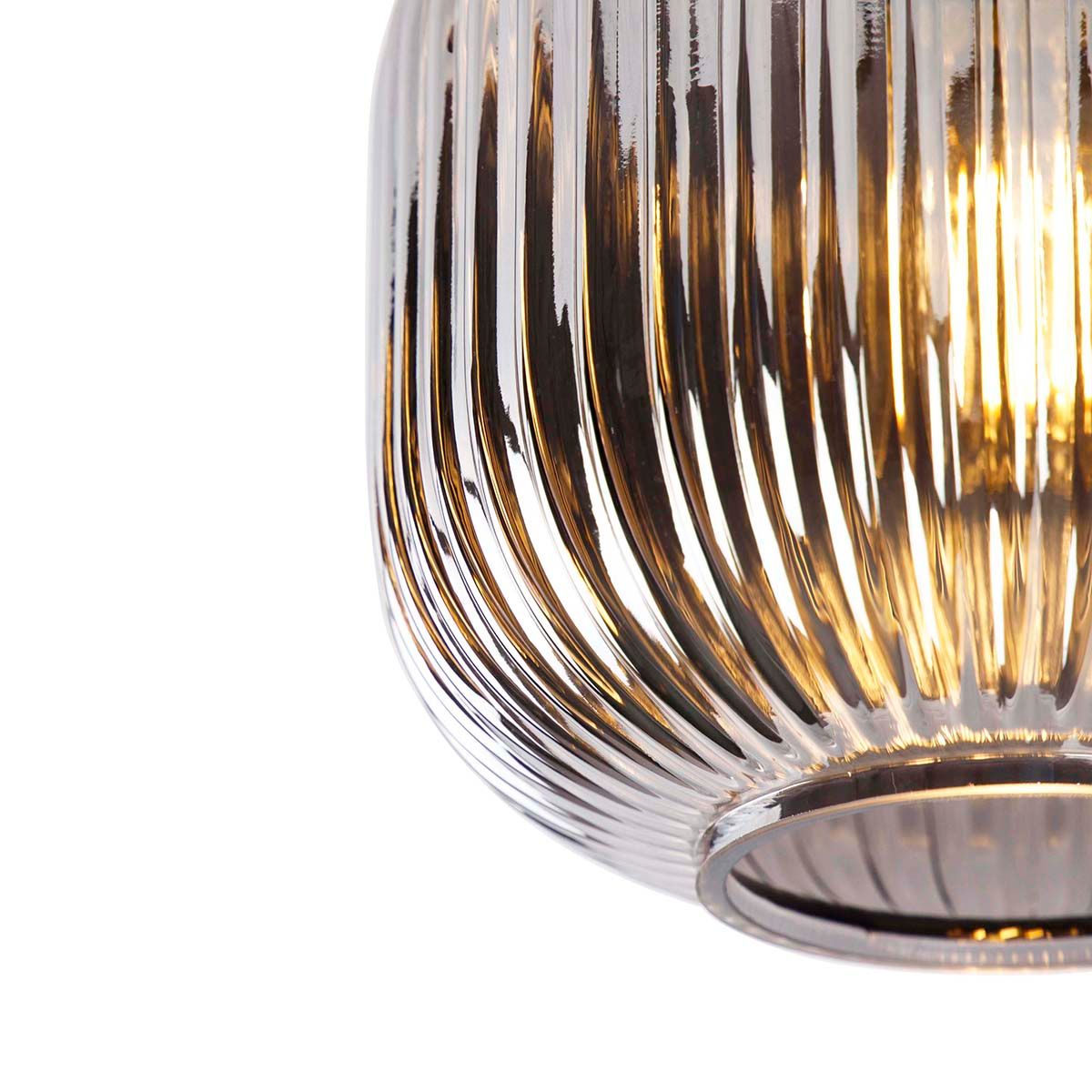 Smart plafondlamp zwart met smoke glas incl. Wifi A60 - Karel