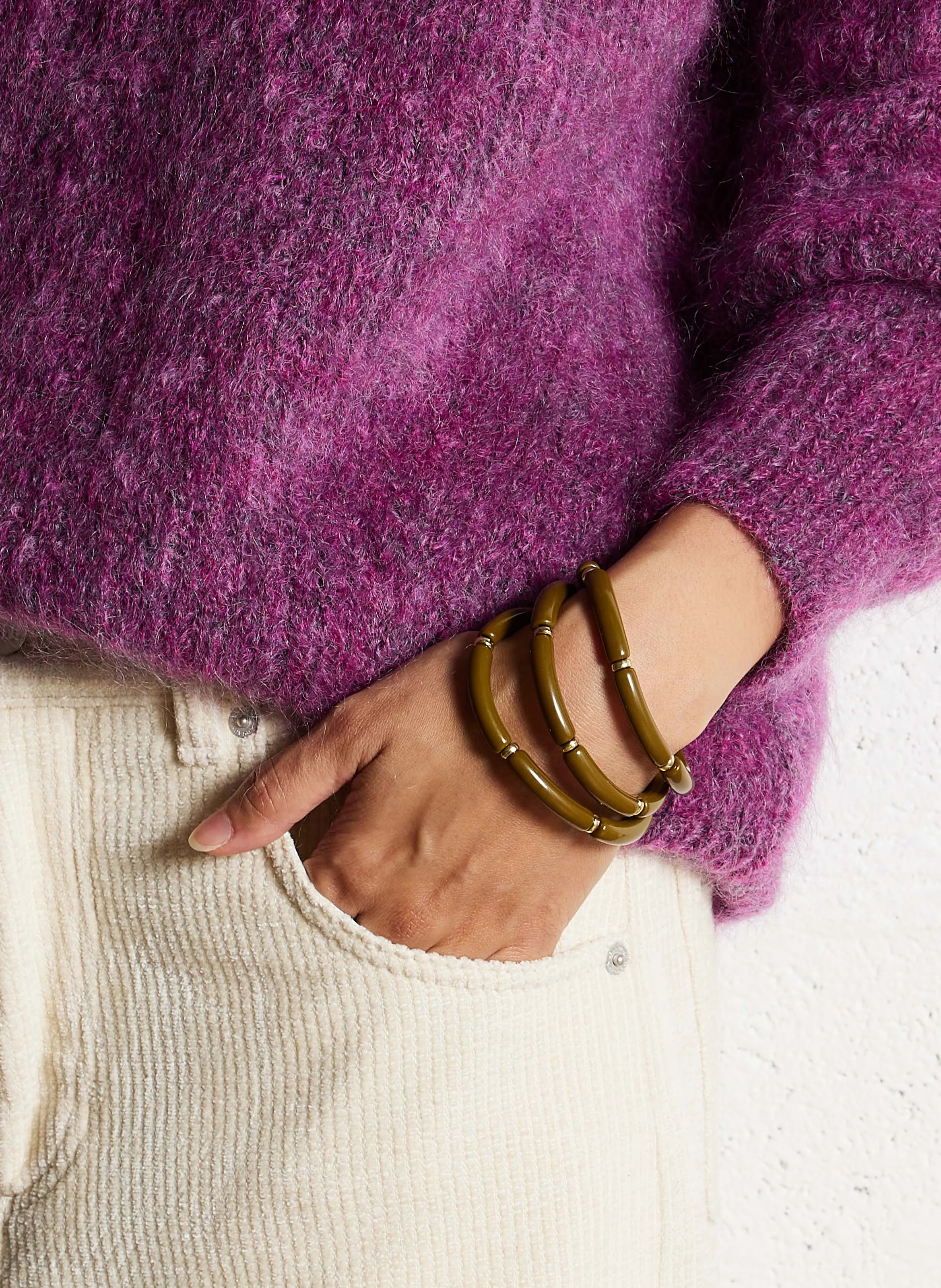 MINI PALMA - Set de 3 bracelets élastiqués | Vert
